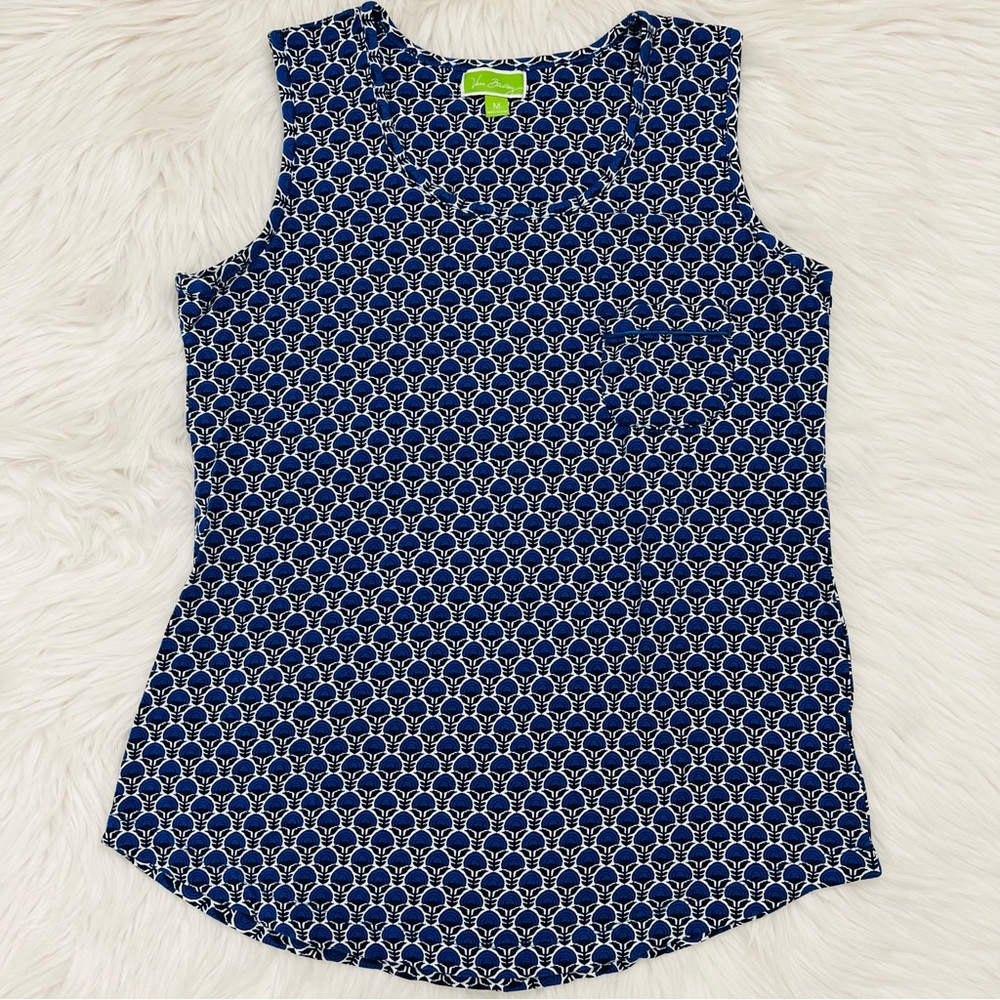 Vera Bradley Women’s Blue White Print Tank Top